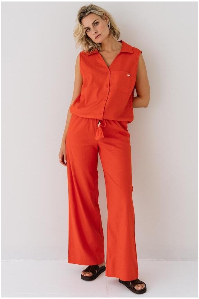 JOLENE SLV BLOUSE SU25 20 307 CORAL